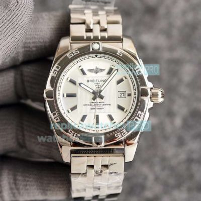 Replica Breitling Chronomat 01 43MM Watch Stainless Steel White Dial